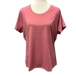 Mossimo Pink Short Sleeve Cotton Blend Stretch T-Shirt Size 1X NWOT